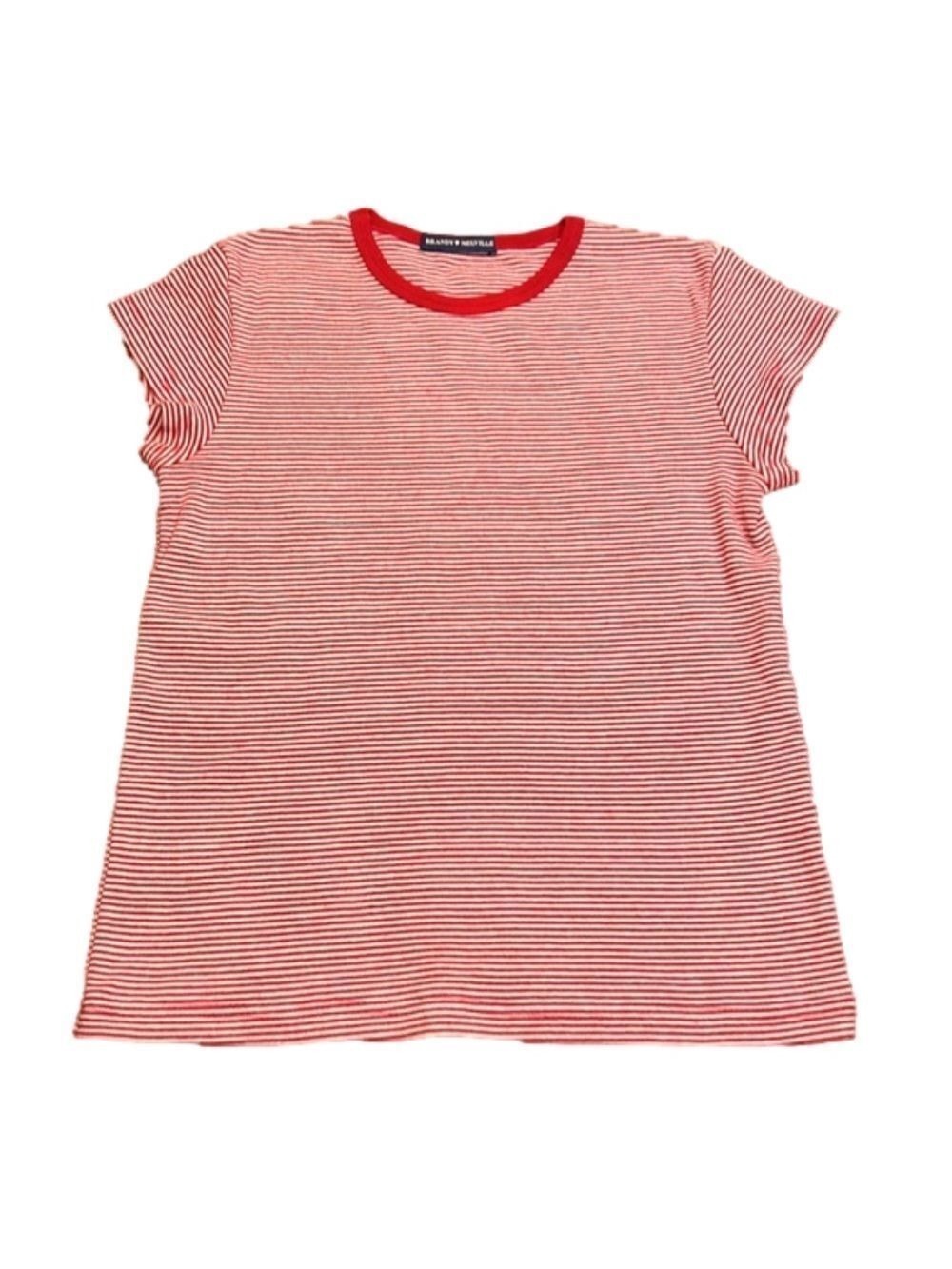 BRANDY MELVILLE Vintage Red & White Striped Tee Size S - Picture 5 of 7